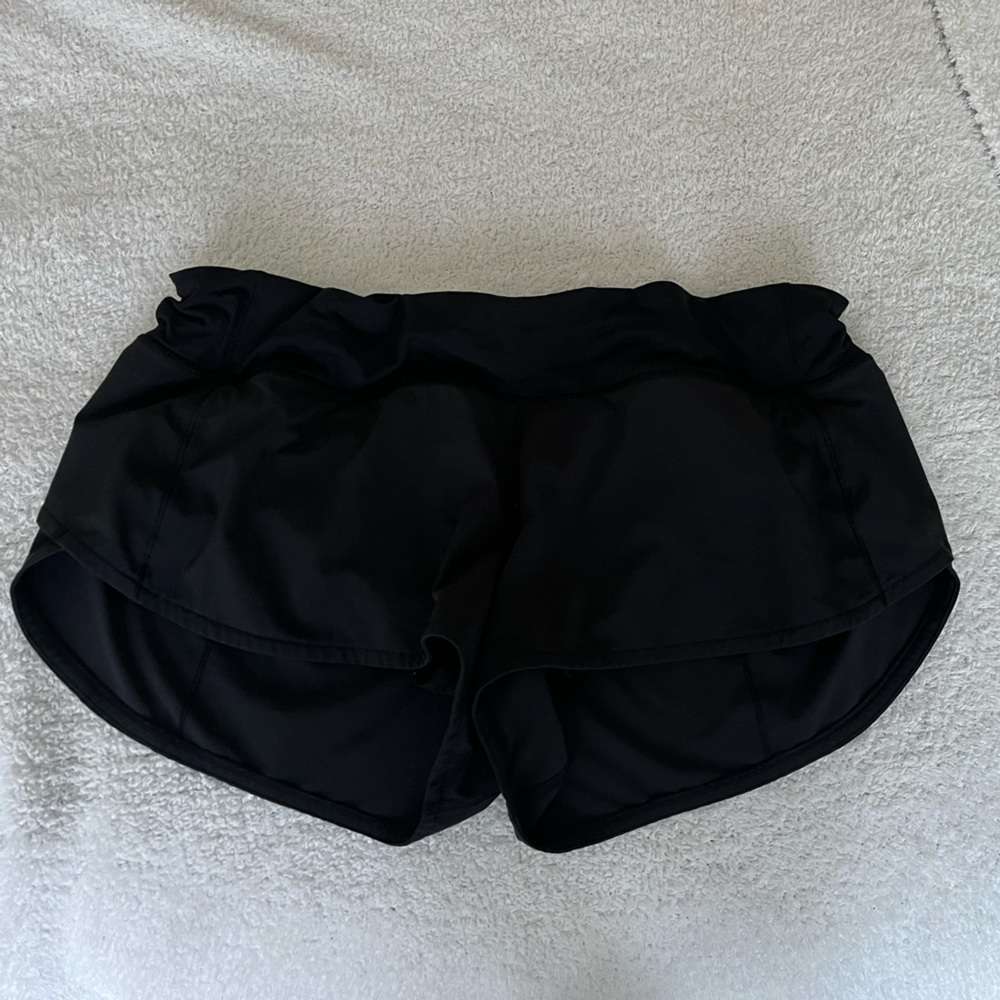 Black Lululemon Speed Up Shorts Size 10